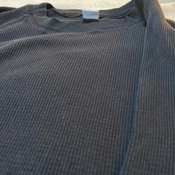 TNA loungewear top; size XS; black; waffle knit - Picture 3 of 4